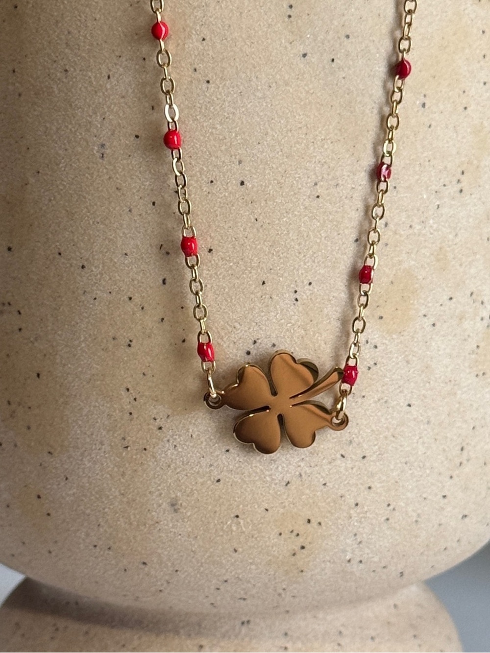 Charming Four-Leaf Clover Stainless-Steel Bracelet